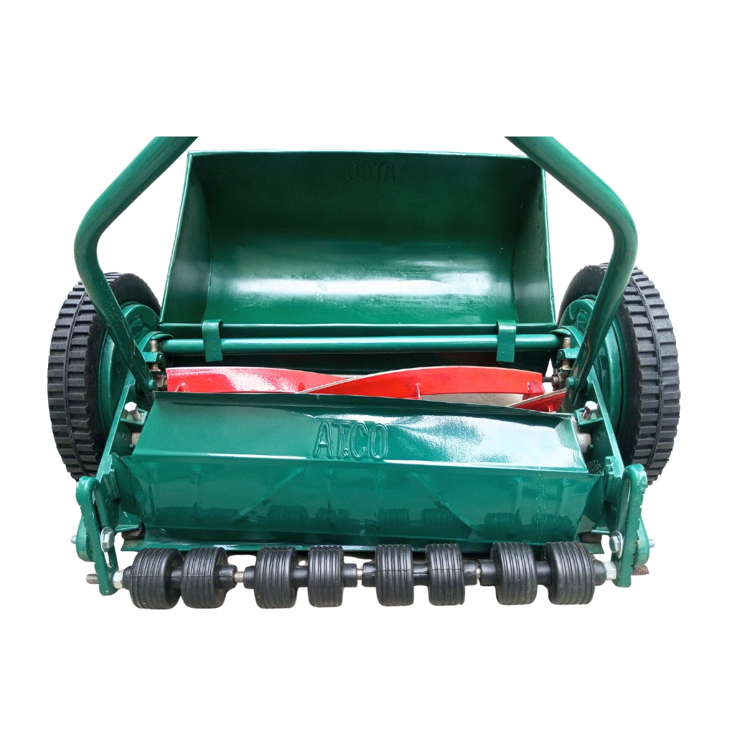 16-Inch Manual Reel Lawn Mower with Cylinder Blade, Rear Roller & Grass Collection Box Eco-Friendly Push Mower