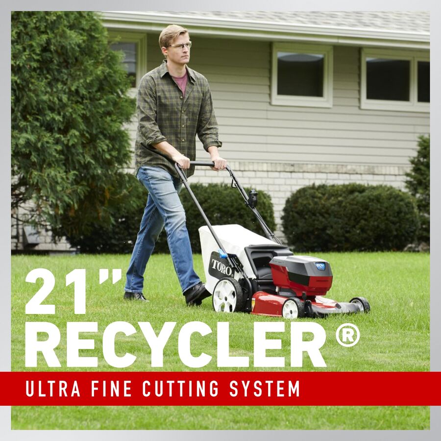 Toro Super Recycler 21-Inch 60V Self-Propelled Lawn Mower with Battery and Charger