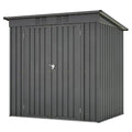 LMcenter's 6 X 4 Ft Outdoor Storage Shed, All Weather Tool Shed For Garden, Backyard, Lawn, Black